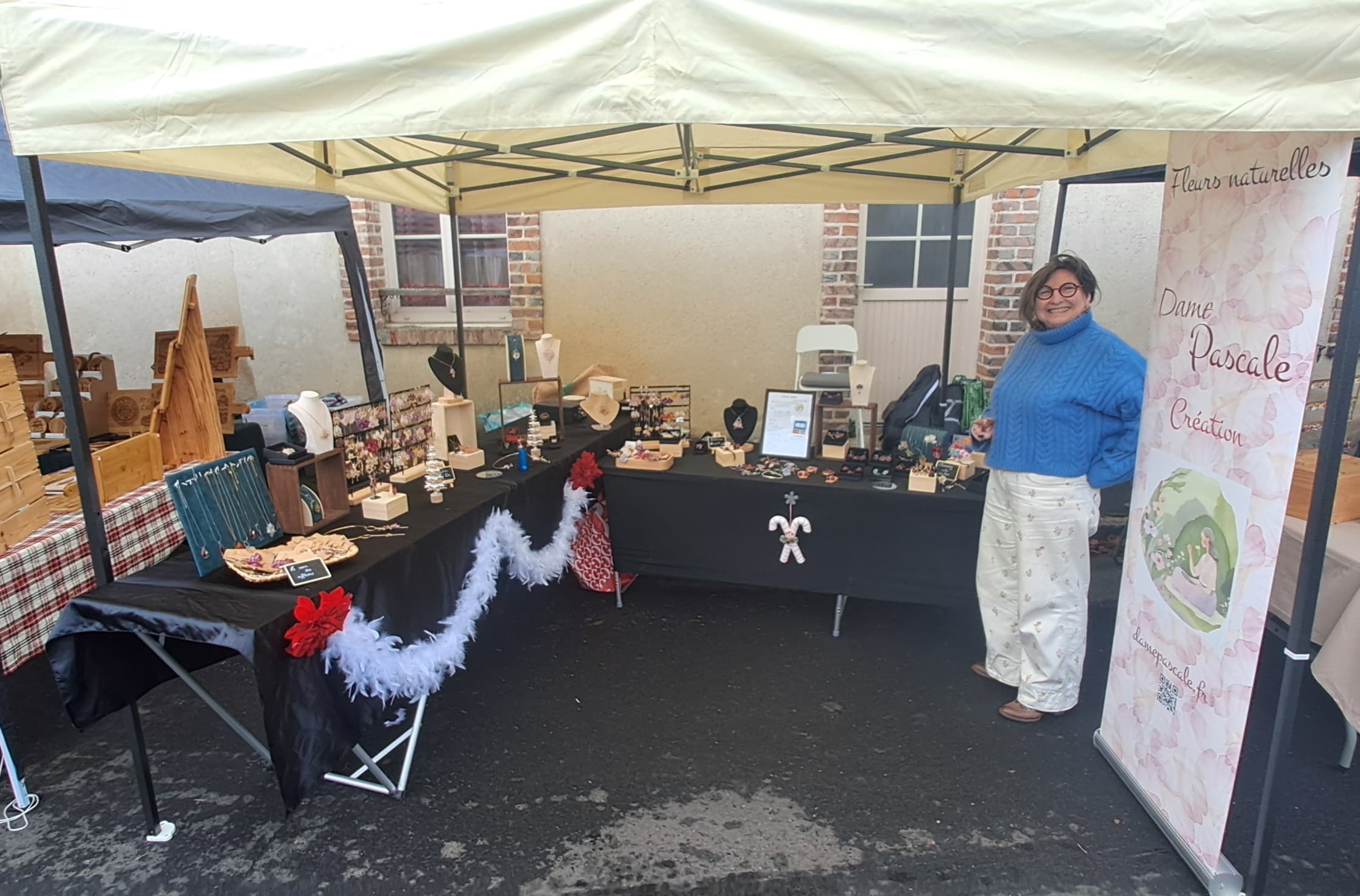 Pascale sur son stand Dame Pascale